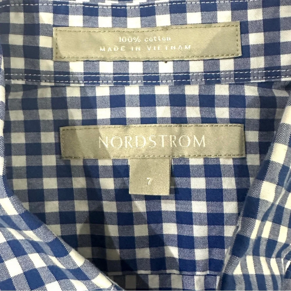 Nordstrom Boy’s Blue Gingham Button Down Shirt